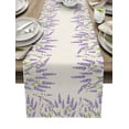 thumbnail image 1 of Lavender Flower Table Runner Wedding Holiday Party Dining Table Cover Cloth Placemat Napkin Home Kitchen Rustic ration, 1 of 7
