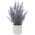 thumbnail image 1 of Lavender Flowers Artificial Fake Lavender Plant in Cement Pot for Rustic Home Table Centerpieces Wedding Decor Purple, 1 of 7