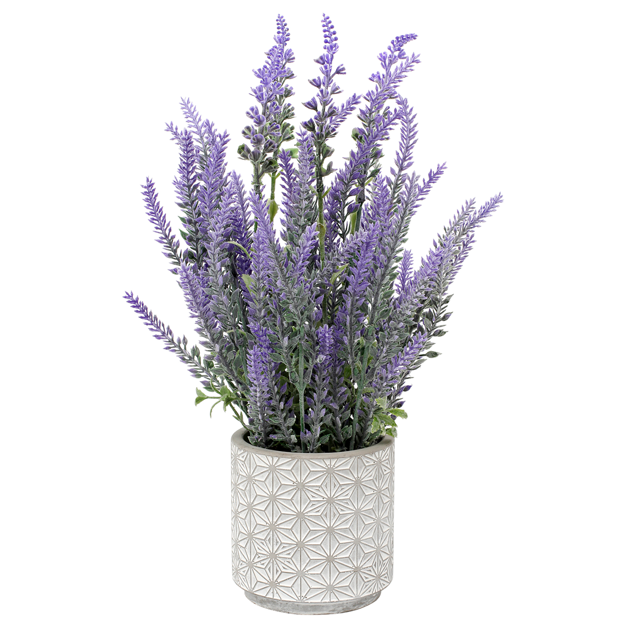 Mainstays 12" Artificial Lavender Plant in White Rustic Wood Box