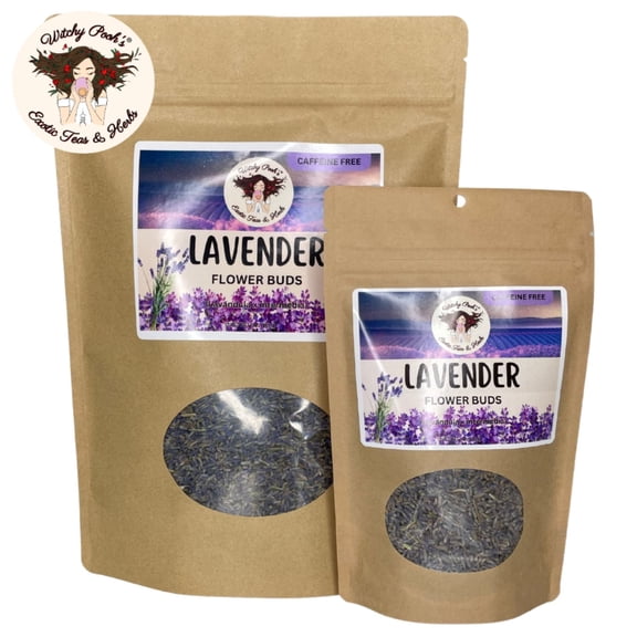 Witchy Pooh's Lavender Tea - Flower Buds, Caffeine Free, 1oz Pouch