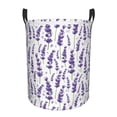 thumbnail image 1 of Lavender Flowers Purple Laundry Basket, Laundry Hamper Waterproof Laundry Bag Clothes Hamper Laundry Bin with Handles for Bedroom, Living Room, Kids Room-#, 1 of 5