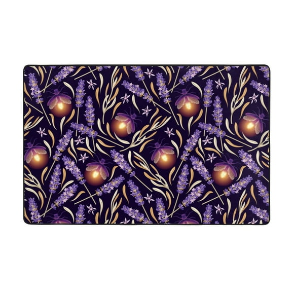 Lavender Flowers Watering Can Universal Door Mat Indoor Entrance, 6039 Non-Slip Entryway Rugs Easy to Clean Floor Mats Welcome Mat Rugs for Living Room, Kitchen Mats for Floor