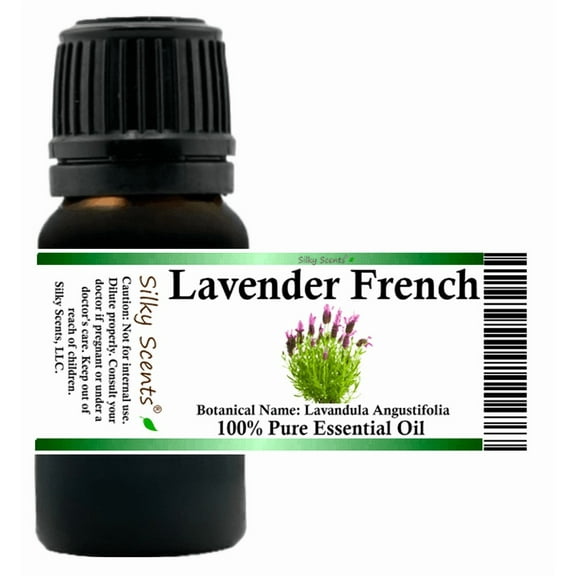 Lavender French Essential Oil 5 ml (1/6 fl oz) - 100% Pure and Natural by Silky Scents