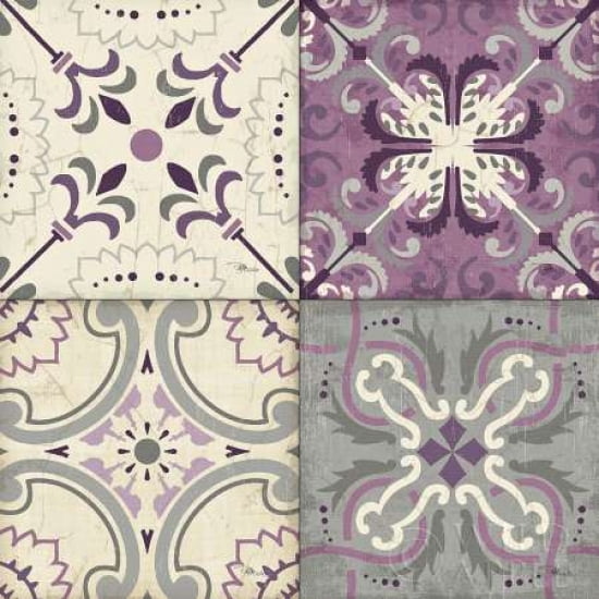 Lavender Glow Tiles Canvas Art - Pela Studio (24 x 24)