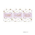 thumbnail image 1 of Lavender Gold Glitter Baby Shower Hershey´s Miniatures Mini Candy Bar Wrappers, 36pack, 1 of 5