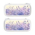 thumbnail image 1 of Lavender Grass, Carrying Case For Nintendo Switch & OLED Version, Eva Lightweight Shockproof Protective Pouch Case for Game Console & Accessories with 10 Game Card Slot & Wristband, White, 1 of 6