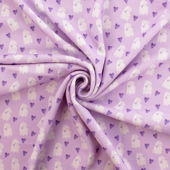 Lavender Halloween Ghosts Bullet Fabric 6" Strip