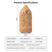 Lavender Hollow Ultrasonic Aromatherapy Humidifier & Essential Oil Diffuser with LED Light  Quiet Mist  Auto Shut-Off for Home & Office