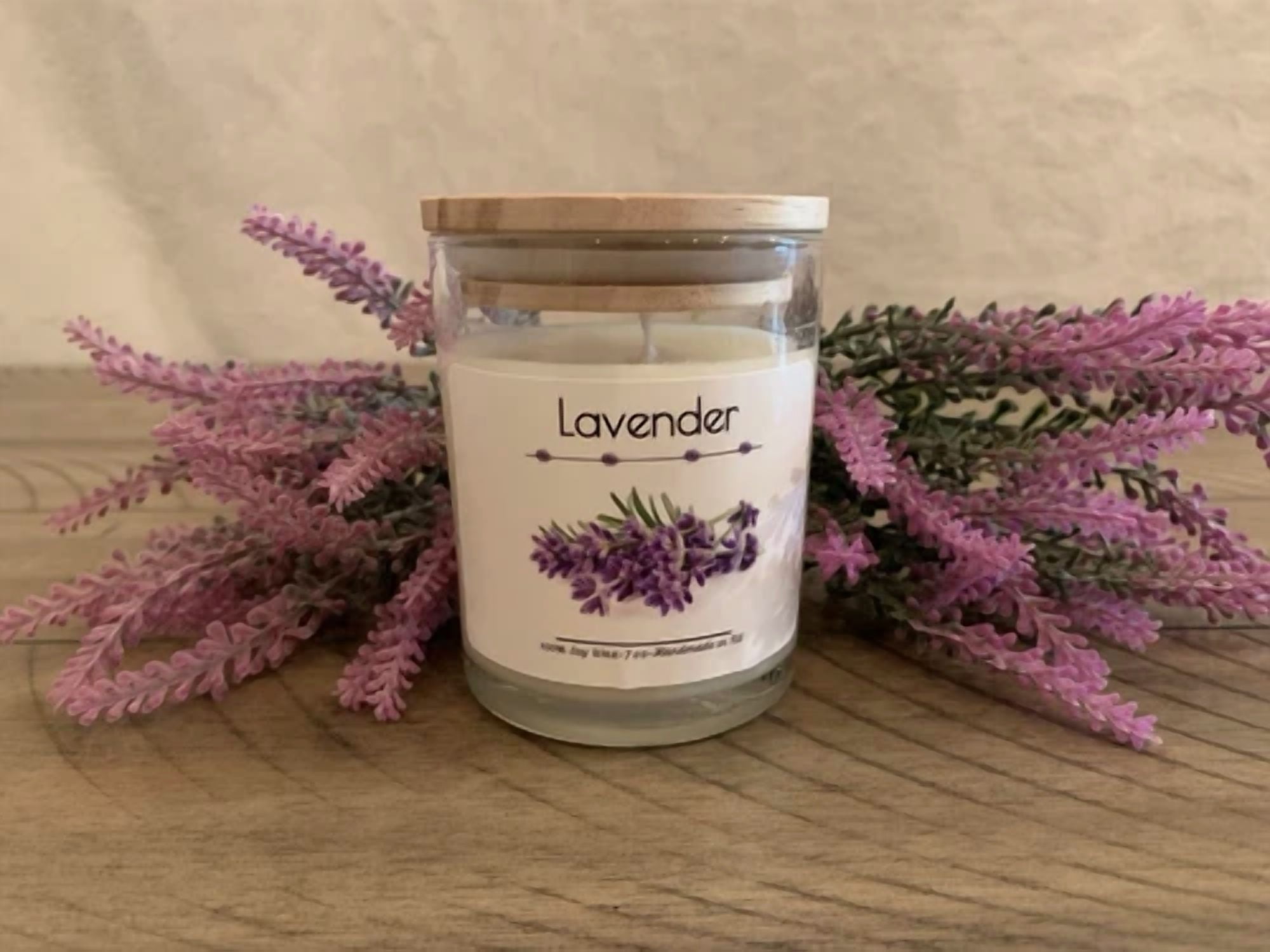 Lavender Homemade Scented Candle- 100% Soy Wax - 7 Oz | Gift For Her/Him