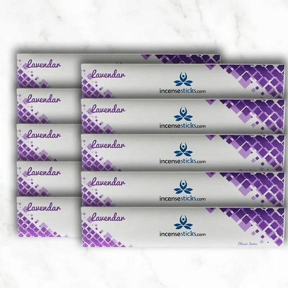 Lavender Incense 10" inch 12 Sticks Pack: 10 Packs