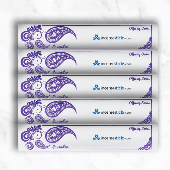 Lavender Incense Sticks 10" - 5 Packs, 20 Sticks per Pack - Relaxing Soothing Aroma