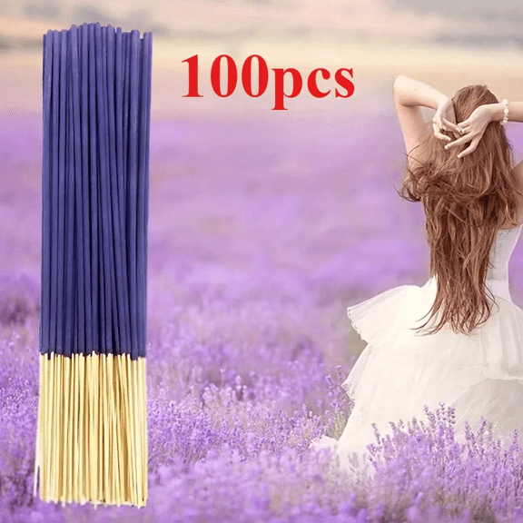 Lavender Incense Sticks, Purple Backflow Incense, 100 Count, Long Lasting Scent for Home Relaxation