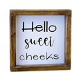 thumbnail image 1 of Lavender Inspired Hello Sweet Cheeks Rustic Bathroom Sign- Funny Bathroom Wall Decor-Farmhouse Shelf Sitter Signs-Guest Bath-Powder Room Decor-Housewarming Gifts 7x7", 1 of 3