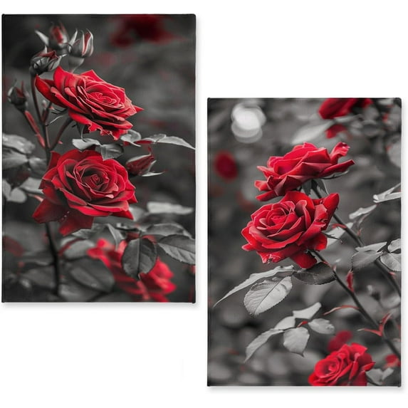 Lavender Kitchen Towels Decorative Set of 2 Purple Flowers Butterfly Dish Towels Hand Towels Tea Towels for Kitchen Cooking Baking Gifts for Women 16x24 Inch