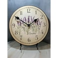Lavender Large Wall Clock Ultra Quiet Quartz Mechanism Hand Made in