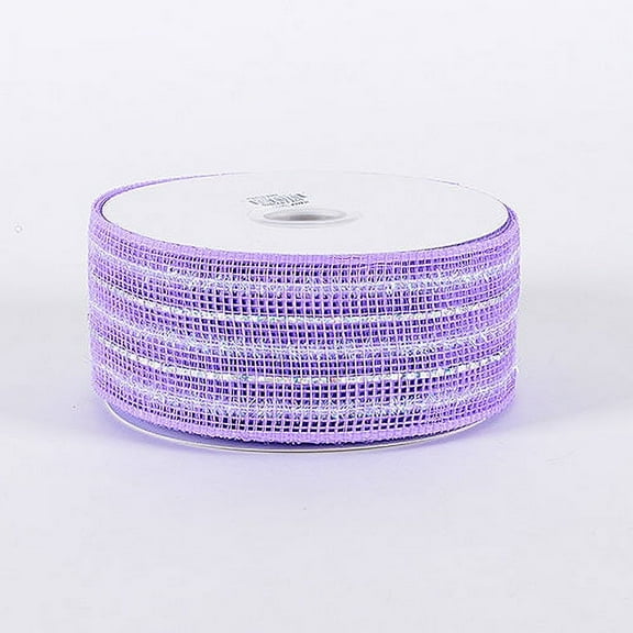 Lavender - Laser Metallic Mesh Ribbon - ( 2-1/2 inch x 25 Yards )