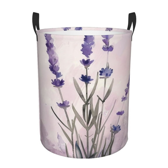 Lavender Laundry Hamper Small Storage Basket/Toy Organizer/Dirty Clothes Bucket