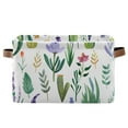 thumbnail image 1 of Lavender Leaves Storage Basket Large Foldable Storage Bin Laundry Baskets Toys Box Book Foldable Organizer Bag 14.2x10.2x8.3 Inches 1 PC, 1 of 8