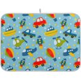thumbnail image 1 of Lavender Lemon Floral Dishes Drying Mat Absorbent Quick Dry Rainbow Heat Resistant Mats for Kitchen Counter Decoration 16x18 Inch, 1 of 6