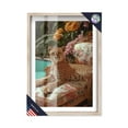 thumbnail image 1 of Lavender Leopard Shadowbox Print Coastal Art Prints by Notoriart, Blonde Frame, 31 x 46, 1 of 7