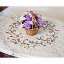 Lavender Lilac Doily, Placemat on Ivory (16" / 12" x 21")