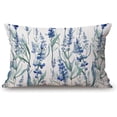 thumbnail image 1 of Lavender Lumbar Throw Pillow Cover 12x20 Inch Decorative Bedroom Living Room Blue Floral Rectanglar Cushion Case for Bed Sofa Couch, 1 of 6