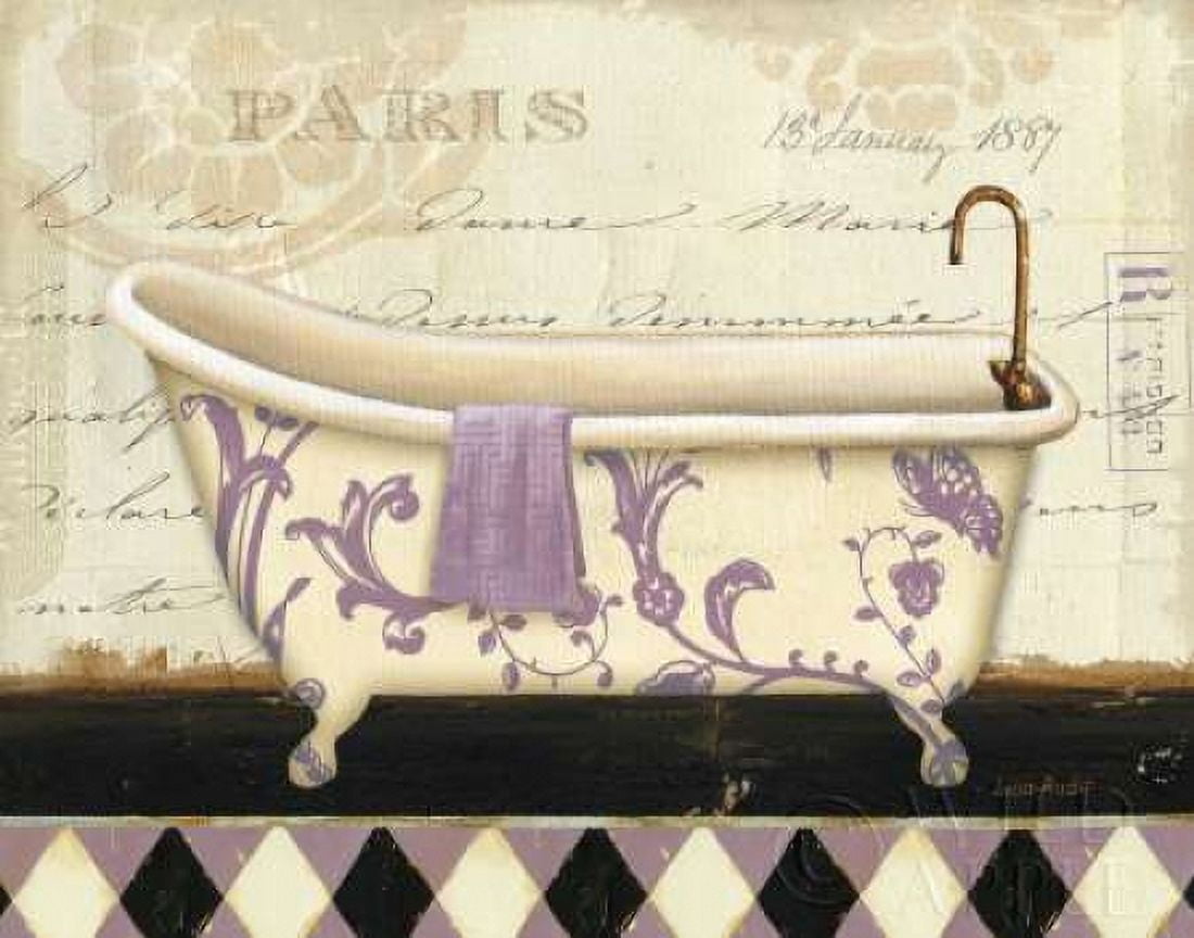 Lavender Marche de Fleurs Bath I Canvas Art - Lisa Audit (22 x 28)