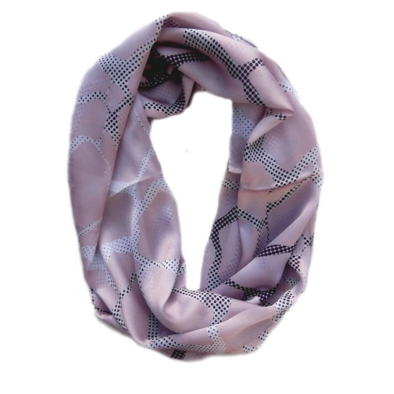 Lavender Mauve Infinity Silk Scarf