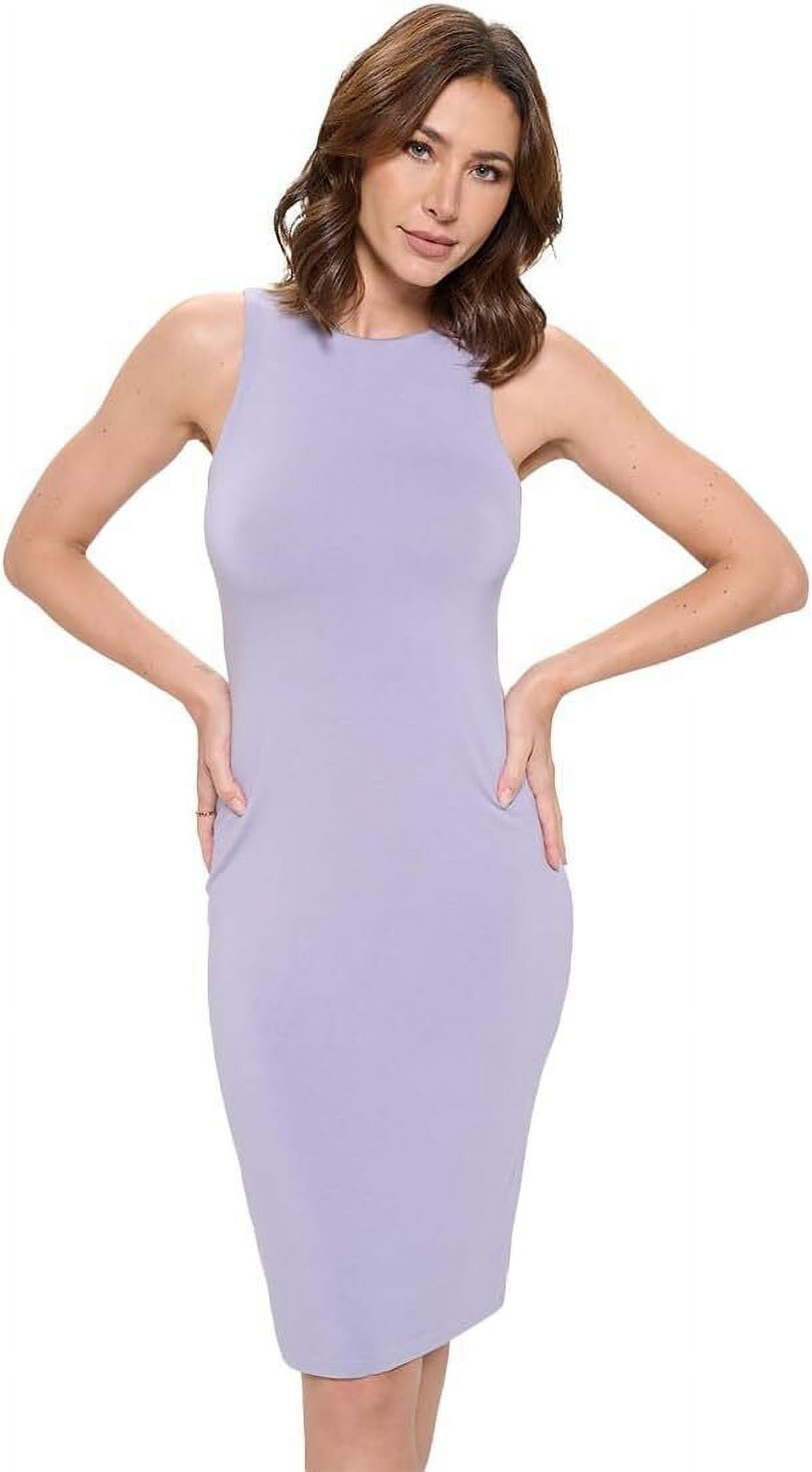 Women's Sleeveless Midi Cocktail Bodycon Dress, Round Neck, Formal, Wedding, Party(Lavender Medium Size) - Walmart.com Women's Sleeveless Midi Cocktail Bodycon Dress, Round Neck, Formal, Wedding, Party(Lavender Medium Size) - Walmart.com