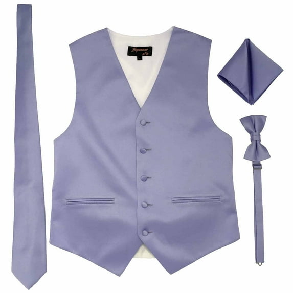 Lavender Men's Satin Vest Spencer J's - 2XL