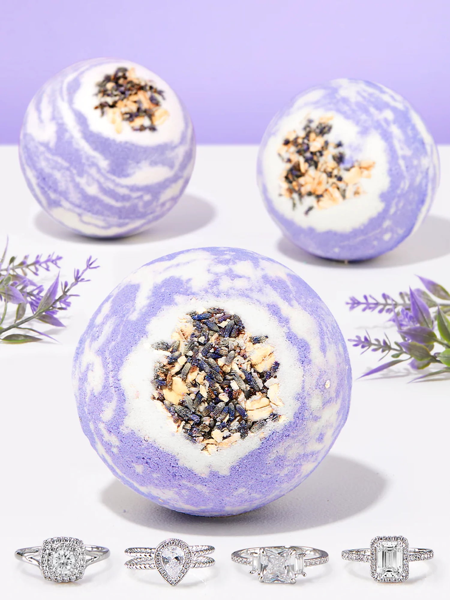 Lavender Oatmeal Bath Bomb - Ring Collection - Walmart.com