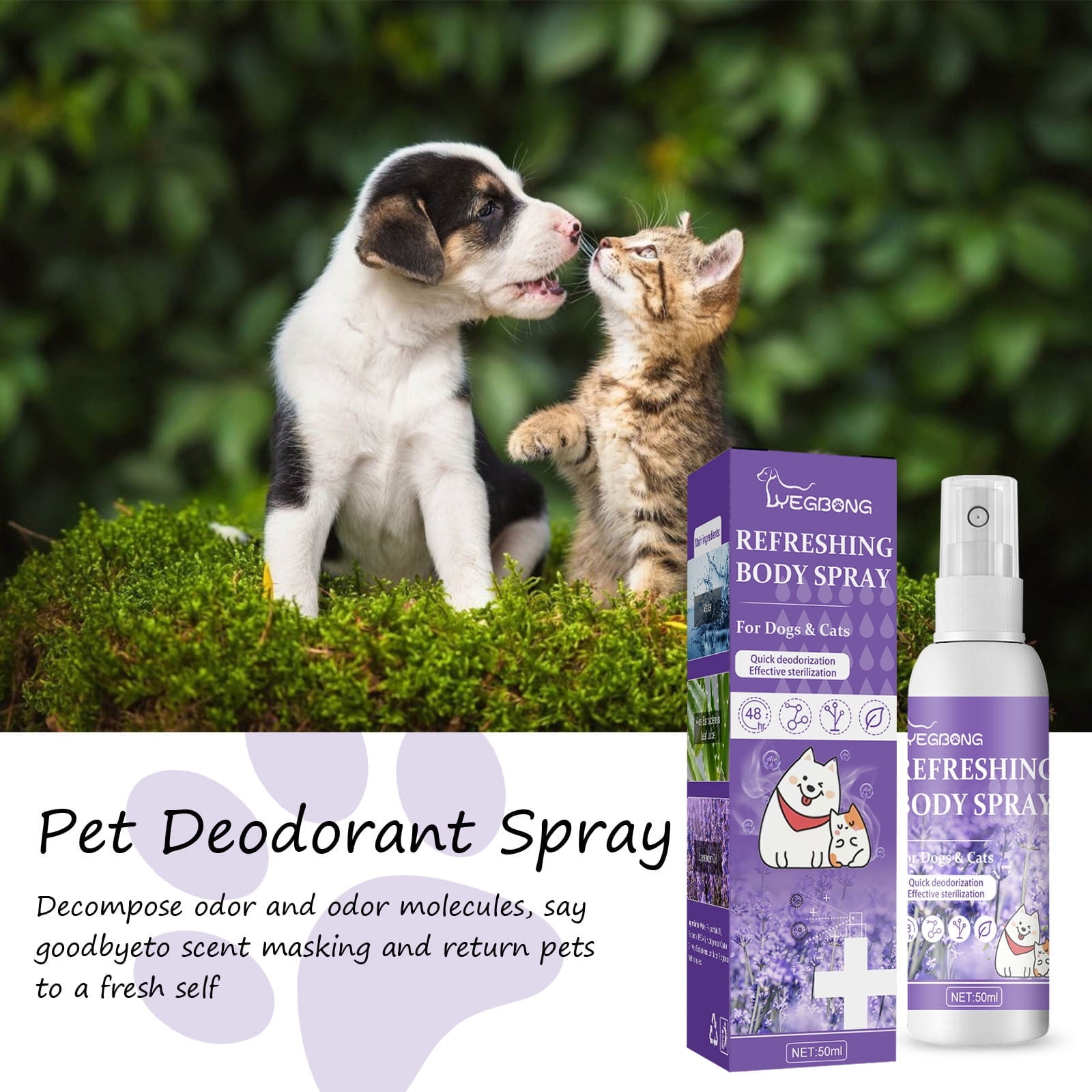 Lavender Oil Dog Deodorizer Spray LongLasting Puppies Cats Dogs for