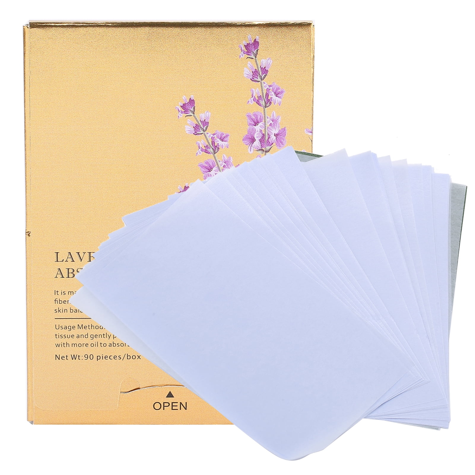 Lavender OilAbsorbing Sheet Tissues Facial Skin Oil Blotting Paper for