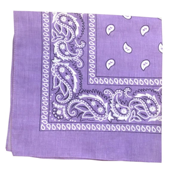 Lavender Paisley Bandana 22 X 22 100 Cotton-,