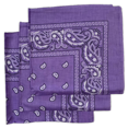 thumbnail image 1 of Lavender Paisley Bandanas 3 Pack 22 X 22 100 Cotton-,, 1 of 1