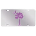 thumbnail image 1 of Lavender Palm Tree Crescent Moon Mirror License Plate South Carolina Beach Logo Car Tag, 1 of 1