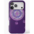 Lavender Paw Prints and Concentric Circles Tough Case for Apple iPhone ...