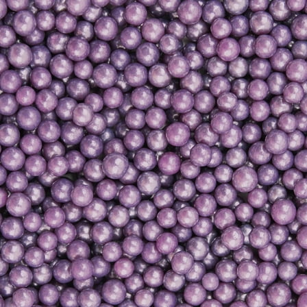 Krazy Sprinkles - Edible Lavender Pearl 4mm Beads - Refined Cake Decor, 1/2 Cup