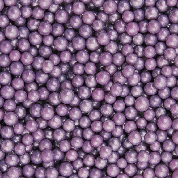 Krazy Sprinkles - Edible Lavender Pearl 4mm Beads - Refined Cake Decor, 1/2 Cup