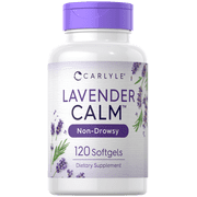Lavender Pills | 80 mg | 120 Softgel Capsules | Calm & Non-Drowsy Formula | by Carlyle