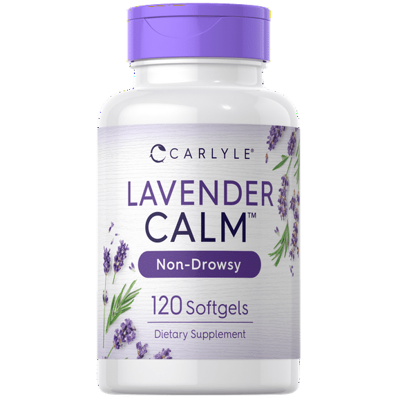 Lavender Pills | 80 mg | 120 Softgel Capsules | Calm & Non-Drowsy Formula | by Carlyle