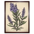 thumbnail image 1 of Lavender Plant Old School USA Tattoo Ink Body Art Rockabilly Americana 50s Art Print Framed Poster Wall Decor 12x16 inch, 1 of 5