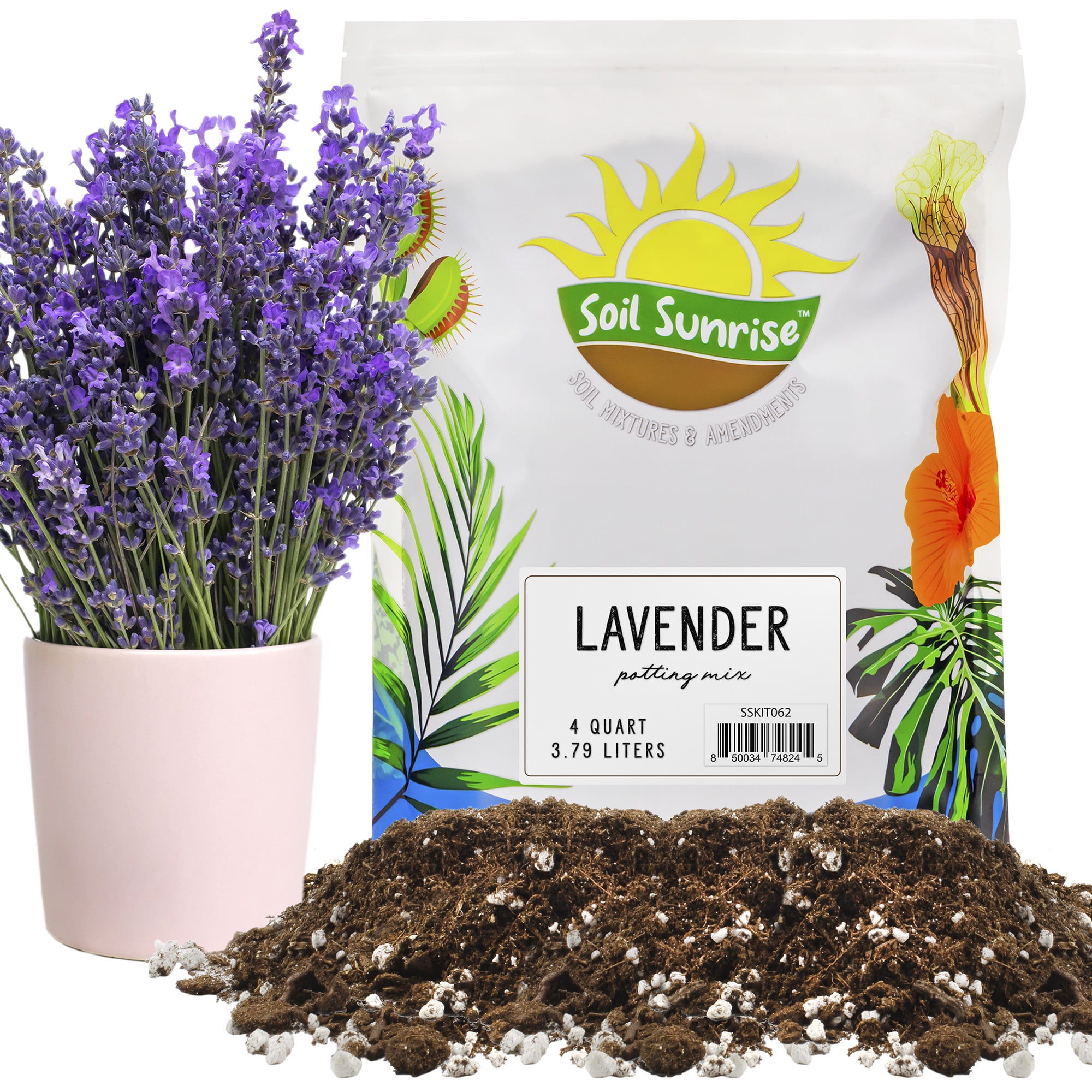 Lavender Potting Soil Mix (4 Quarts), Indoor / Outdoor Container