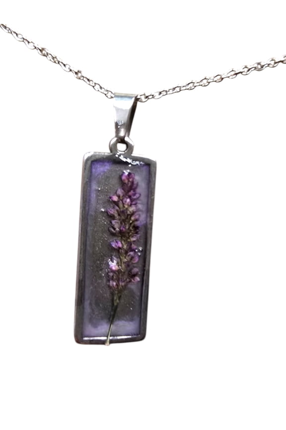 Michelle Marie Lavender Pressed Flower Necklace | Delicate and Aromatic