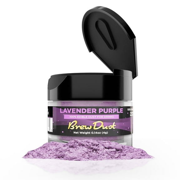 Brew Dust - Lavender Purple Edible Drink Powder - Silky Swirl, Beverage Safe, 4g Jar