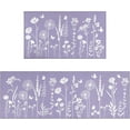 thumbnail image 1 of Lavender Purple Butterfly Kitchen Rug Set - Floral Plant Leaves Flower Rugs, Non-Slip Floor Mats for Home Kitchen, Set of 2 (17x30+17x47), Adds a Romantic and Elegant Touch, 1 of 6