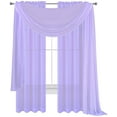 thumbnail image 1 of Lavender Purple Drape/Panels/Scarves/Treatment Beautiful Sheer Voile Window Elegance Curtains Scarf for Bedroom & Kitchen Fully Stitched and Hemmed 84 inch size, 3 piece set, 1 of 7
