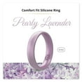 thumbnail image 1 of Lavender Purple - Pearly Breathable Silicone Ring For Women 4mm Bandwidth, 1 of 5
