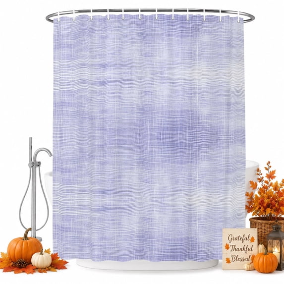 Lavender Purple Shower Curtain, Waterproof Shower Curtains for Bathroom, Vintage Solid Color Modern Minimalist Washable Fabric Bathtub Curtain Set Bath Decor with 12 Hooks Long 72"x84"