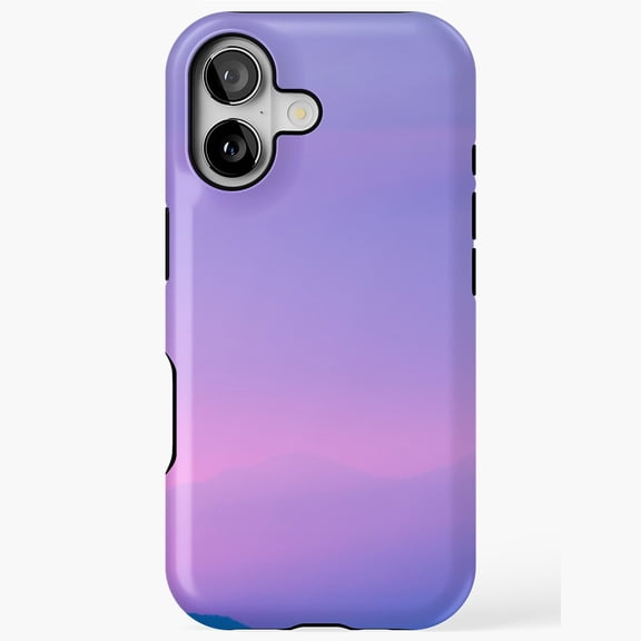 Lavender Purple Sunset Sky Scenic Artwork Case iPhone 17 11 12 13 14 15 16 Pro Max